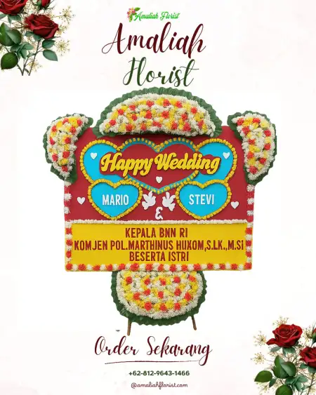 Papan Bunga Pernikahan Sundul